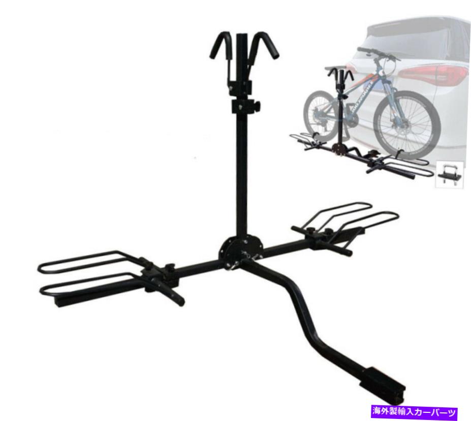 USサイクルキャリア 折りたたみ可能な2インチのヒッチマウントラック1/2バイクプラットフォームスタイルキャリア用SUVトラック Foldable 2” Hitch Mounted Rack 1/2-Bike Platform Style Carrier for Car SUV Truck【並行輸入品】