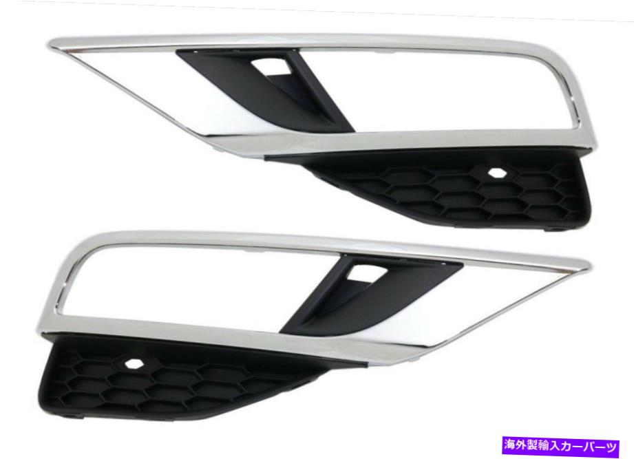 フォグライト 2015-2016 Honda CR-Vの新しいドライバーと助手席のフォグライトベゼルセット New Driver & Passenger Side Fog Light Bezel Set For 2015-2016 Honda CR-V【並行輸入品】