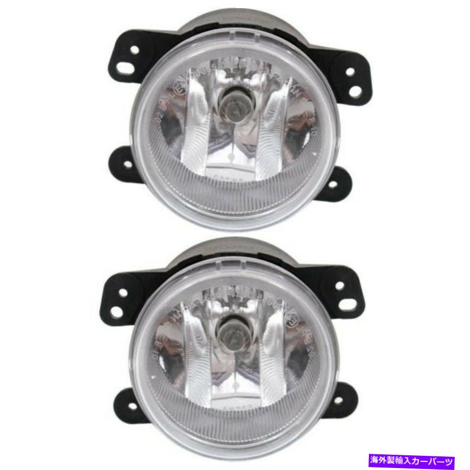フォグライト 2010-16ジープラングラー（JK）LH＆RH CAPAの2つのクリアレンズフォグライトのセット Set of 2 Clear Lens Fog Light For 2010-16 Jeep Wrangler (JK) LH & RH CAPA【並行輸入品】
