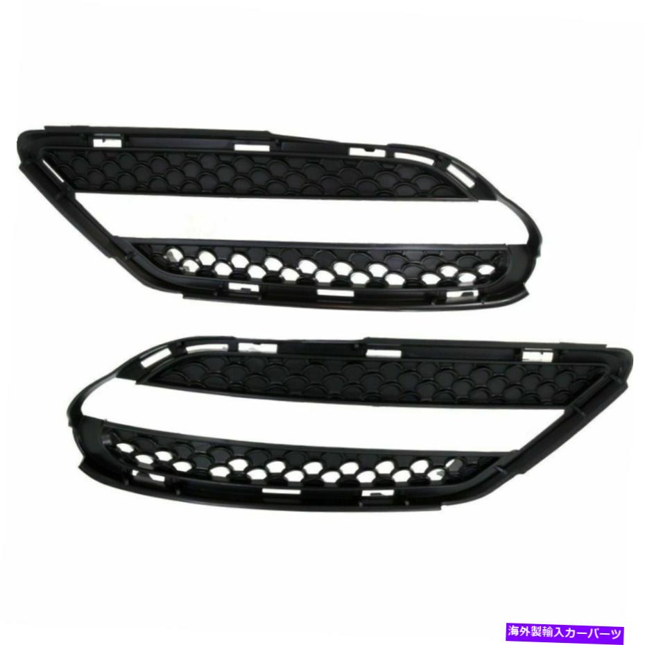 フォグライト 2007-2013のバンパーグリルメルセデスベンツS550 S600左＆右ブラックのセット Bumper Grille For 2007-2013 Mercedes Benz S550 S600 Set of 2 Left & Right Black【並行輸入品】
