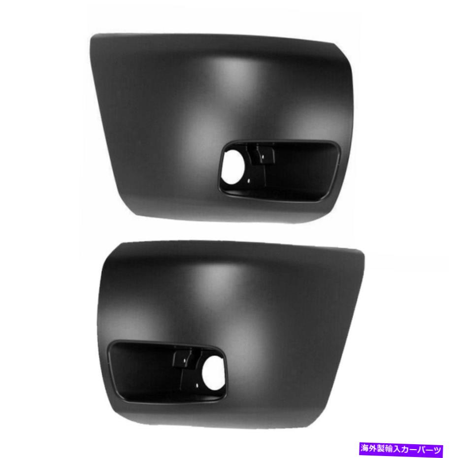 フォグライト フロントバンパーエンド2007-2013シボレーシルバラード1500ペアの霧の穴がプライミングされた Front Bumper Ends Primed with Fog Holes For 2007-2013 Chevy Silverado 1500 Pair【並行輸入品】