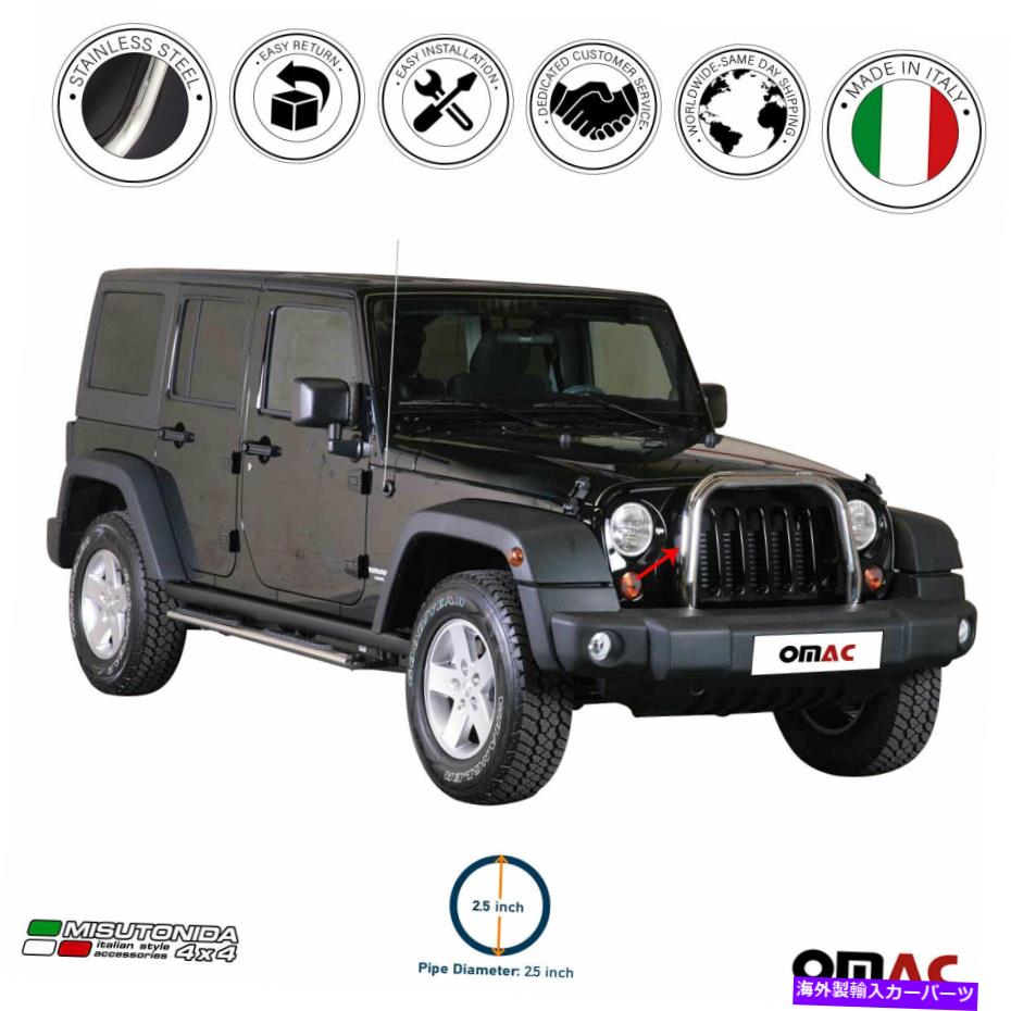 Bull Bar ジープラングラー2007-2022ブルバーフロントバンパーグリルガードステンレス鋼 For Jeep Wrangler 2007-2022 Bull Bar Front Bumper Grill Guard Stainless Steel【並行輸入品】｜Us Custom Parts Shop USDM