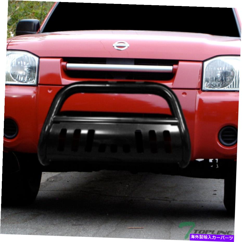 Bull Bar 2001年から2004年のトップライン日産フロンティアブルバーバーグリルグリルガード - ブラック Topline For 2001-2004 Nissan Frontier Bull Bar Bumper Grill Grille Guard - Black【並行輸入品】
