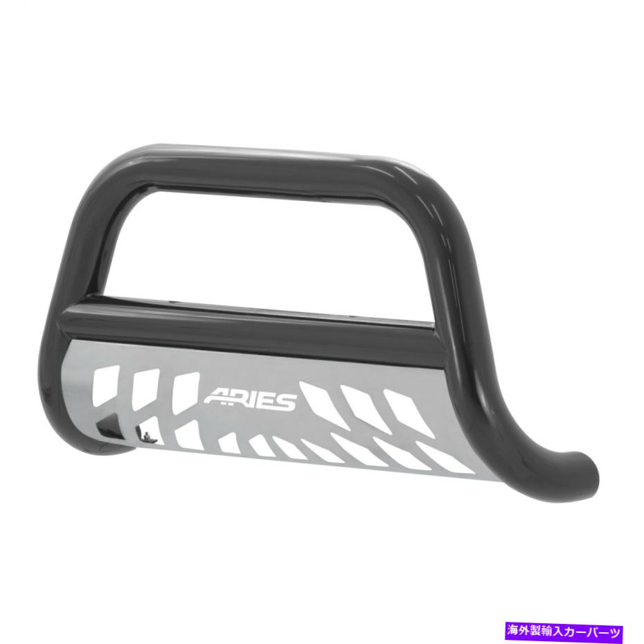 Bull Bar 牡羊座B35-4006-3ステルスブラックステンレスブルバー ARIES B35-4006-3 Stealth Black Stainless Bull Bar for Select Silverado, Sierra【並行輸入品】