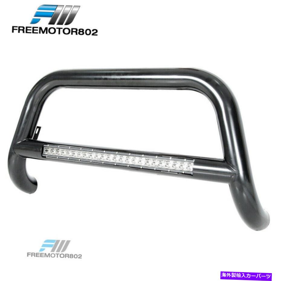 Bull Bar フィット14-18シボレーシルバラード＆GMCシエラ1500 3 ''ブルバー付きのブルバー - ライト - ブラック Fit 14-18 Chevy Silverado & GMC Sierra 1500 3'' Bull Bar W/ LED Light - Black【並行輸入品】