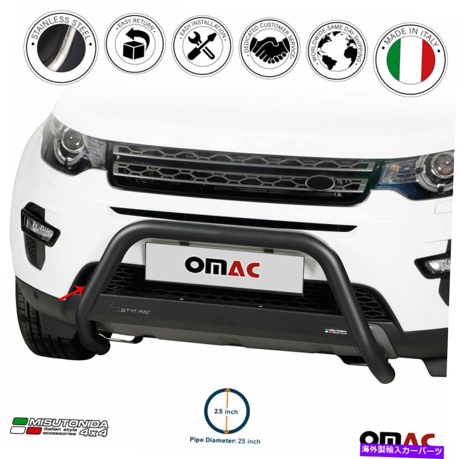 Bull Bar ランドローバーディスカバリースポーツ2018-2020ブラックブルバーフロントバンパーグリルガード For Land Rover Discovery Sport 2018-2020 Black Bull Bar Front Bumper Grill Guard【並行輸入品】