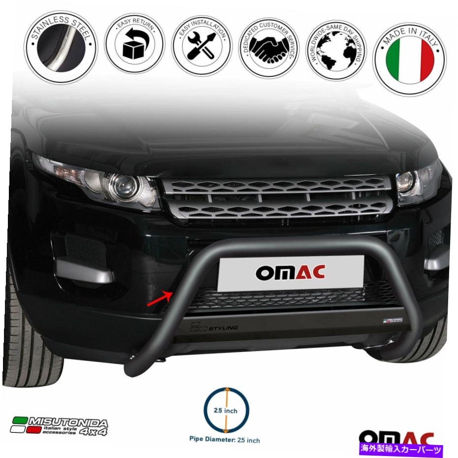 Bull Bar レンジローバーEvoque 2012-2015ブラックS.Steel Bull Bar Front Bumper Grill Guard For Range Rover Evoque 2012-2015 Black S.Steel Bull Bar Front Bumper Grill Guard【並行輸入品】
