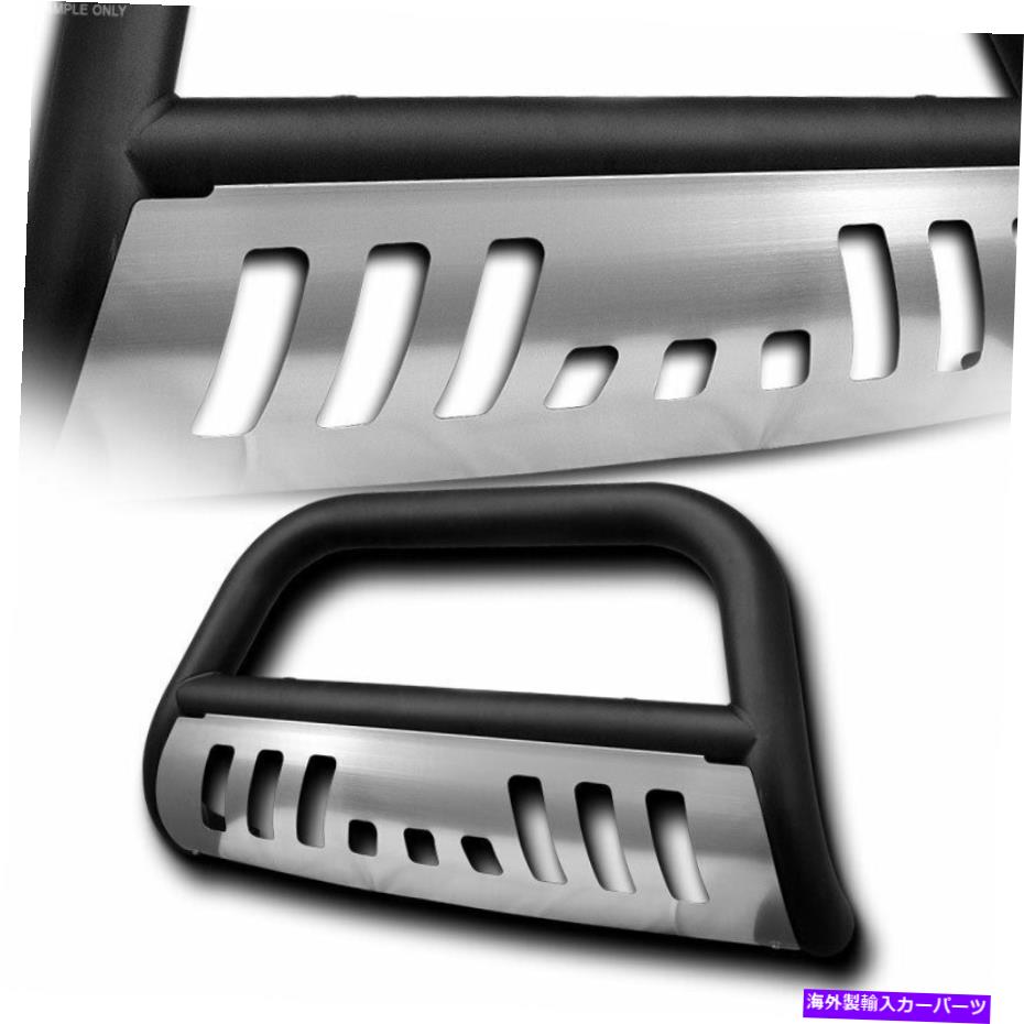 Bull Bar 06-14ホンダリッジラインマットブルクブルバーバーグリルガード+ステンレススキッド For 06-14 Honda Ridgeline Matte Blk Bull Bar Bumper Grille Guard+Stainless Skid【並行輸入品】|Us Custom Parts Shop USDM