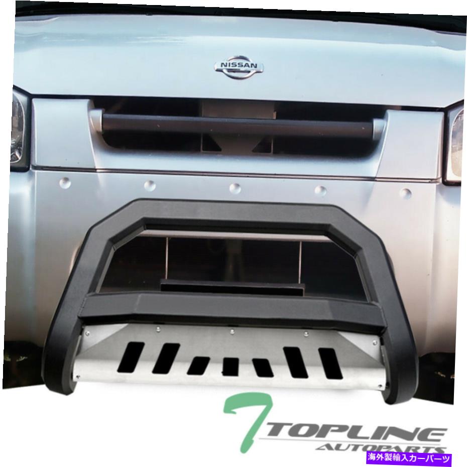 Bull Bar 2001年から2004年のトップライン日産フロンティアAVTブルバーグリルガード-MatteBlk/Skid Topline For 2001-2004 Nissan Frontier AVT Bull Bar Grille Guard - Matte Blk/Skid【並行輸入品】|Us Custom Parts Shop USDM