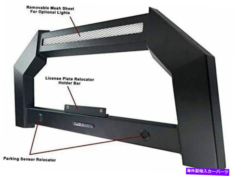 Bull Bar ブラックホースab-gm11-nl-マットブラックスチールアーマーブルバーLEDライトなし BLACK HORSE AB-GM11-NL - Matte Black Steel Armour Bull Bar Without LED Lights【並行輸入品】|Us Custom Parts Shop USDM