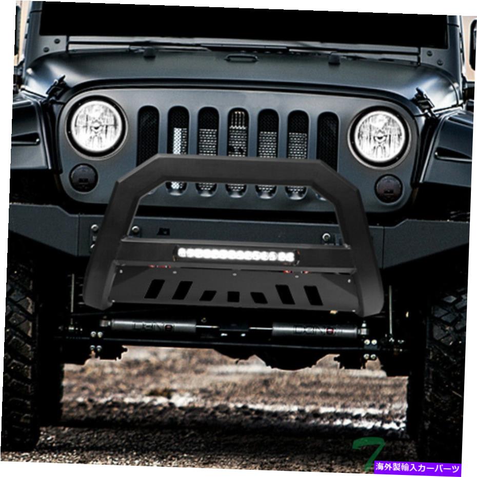 Bull Bar 2010-2018のトップラインジープラングラーJK AVアルミニウムLEDブルバーガード-MATTE BLK Topline For 2010-2018 Jeep Wrangler JK AV Aluminum LED Bull Bar Guard -Matte Blk【並行輸入品】|Us Custom Parts Shop USDM