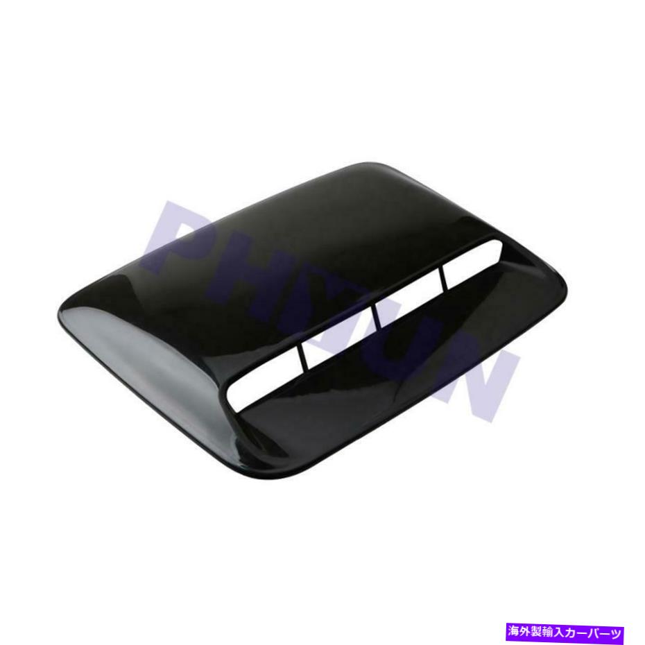 フードベントトリム グロスブラックアブスカーSUVフード摂取スクープボンネット装飾カバーユニバーサル1x Gloss Black ABS Car SUV Hood Intake Scoop Bonnet Decoration Cover Universal 1x【並行輸入品】