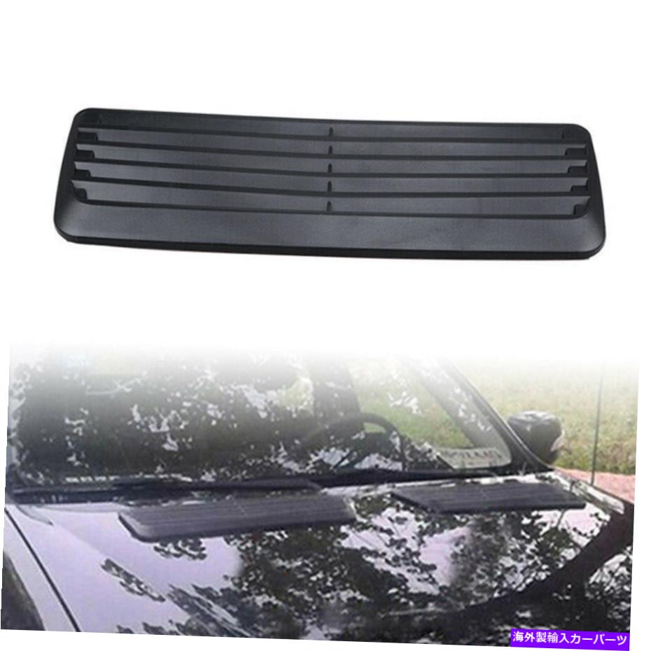 フードベントトリム 黒い車の装飾的な空気流吸気スクープターボボンネットベントカバーフードトリム Black Car Decorative Air Flow Intake Scoop Turbo Bonnet Vent Cover Hood Trim【並行輸入品】