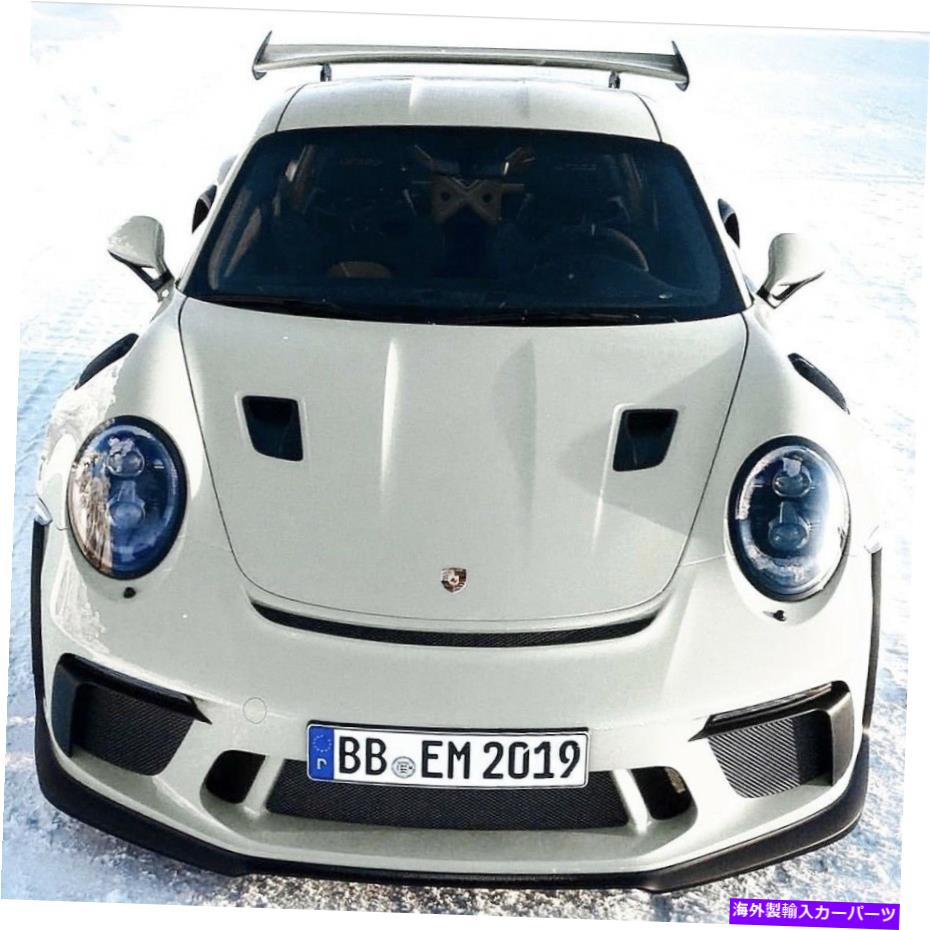 フードベントトリム ポルシェ991.2 GT3RSスタイルフード、空気吸気スクープ付き、991ターボ&カレラ用 Porsche 991.2 GT3RS style hood, w/ air intake scoops, for 991 Turbo & Carrera【並行輸入品】