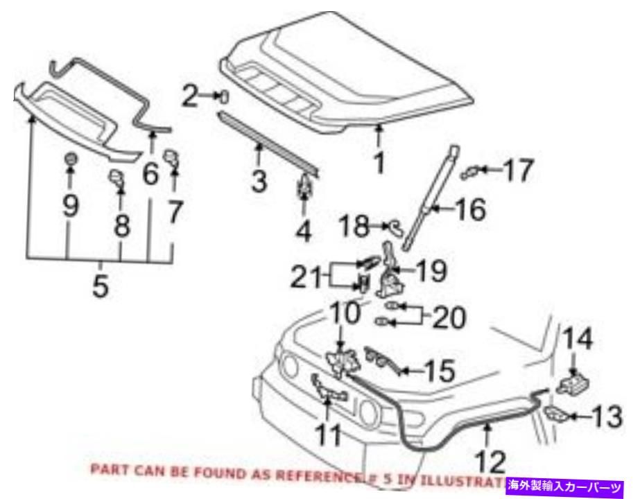 フードベントトリム トヨタ7618035031D0の本物のOEMフードスクープ Genuine OEM Hood Scoop for Toyota 7618035031D0【並行輸入品】