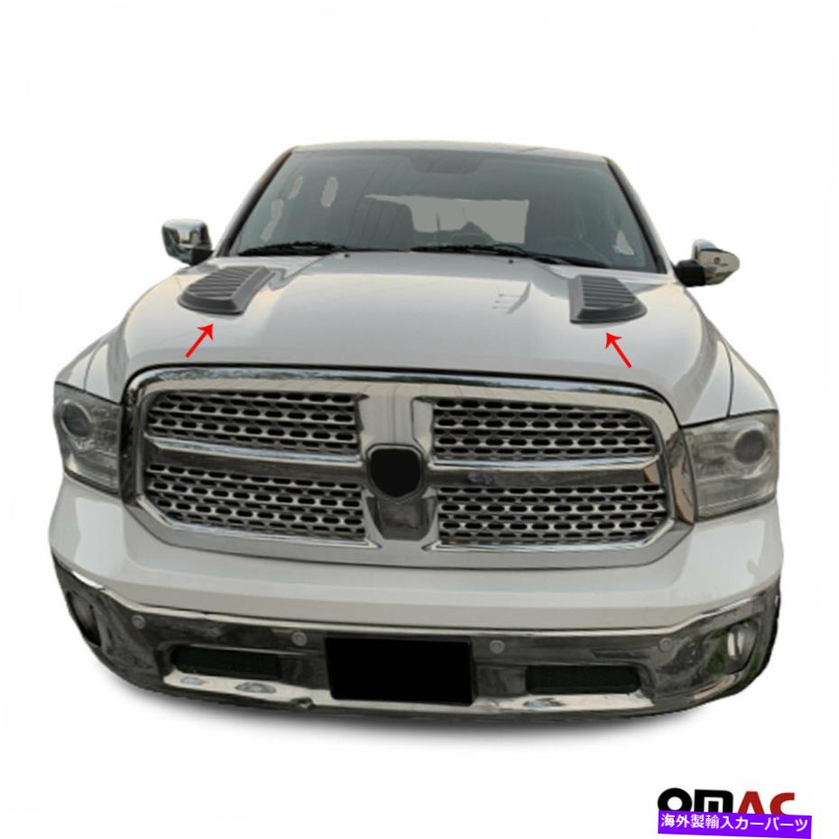 フードベントトリム Dodge Ram 2009-2019用の装飾的なエアフロー吸気スクープボンネットベントフード Decorative Air Flow Intake Scoop Bonnet Vent Hood For Dodge Ram 2009-2019【並行輸入品】