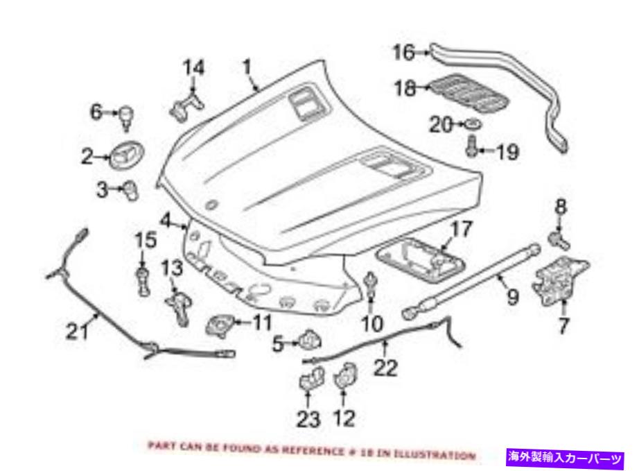 フードベントトリム メルセデスの本物のフードベントの場合、1668800105を去りました For Mercedes Genuine Hood Vent Left 1668800105【並行輸入品】