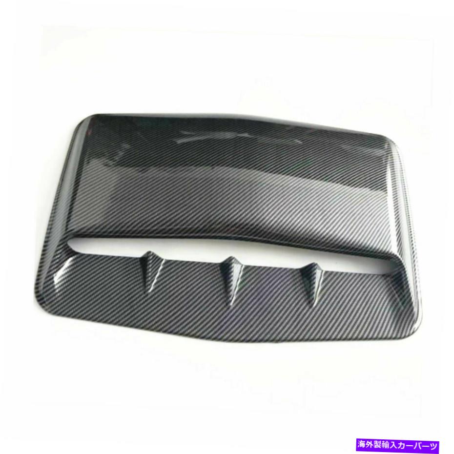 フードベントトリム カーボディベントボンネットカバーエアフロー吸気フードスクープカバーカーボンファイバールック Car Body Vent Bonnet Cover Air Flow Intake Hood Scoop Cover Carbon Fibre Look【並行輸入品】