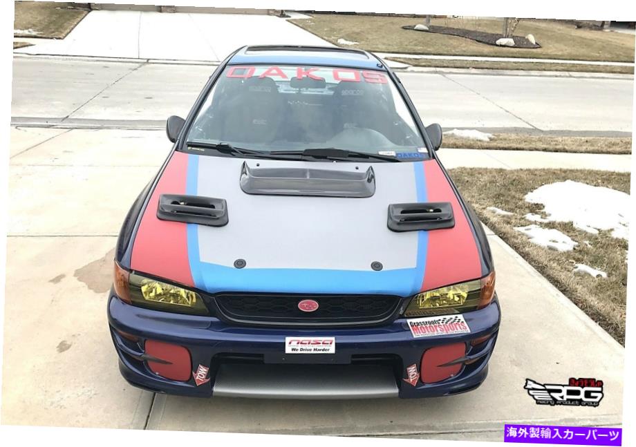 フードベントトリム 97-01のRPGリバースカーボンフードスクープスバルインプレッサWRX STI GC8 GF8 2.5RS 22B RPG Reverse Carbon Hood Scoop for 97-01 Subaru Impreza WRX STi GC8 GF8 2.5RS 22B【並行輸入品】