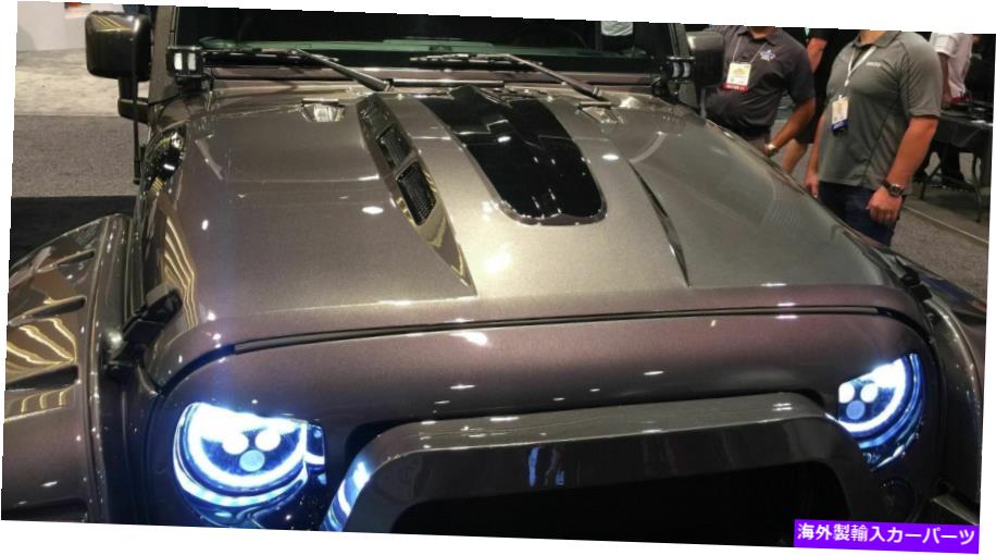 フードベントトリム ジープラングラー熱抽出器ファイバーグラスフードスクープボンド07-18 Jeep Wrangler Heat Extractor Fiberglass Hood Scoop Bond on 07-18【並行輸入品】