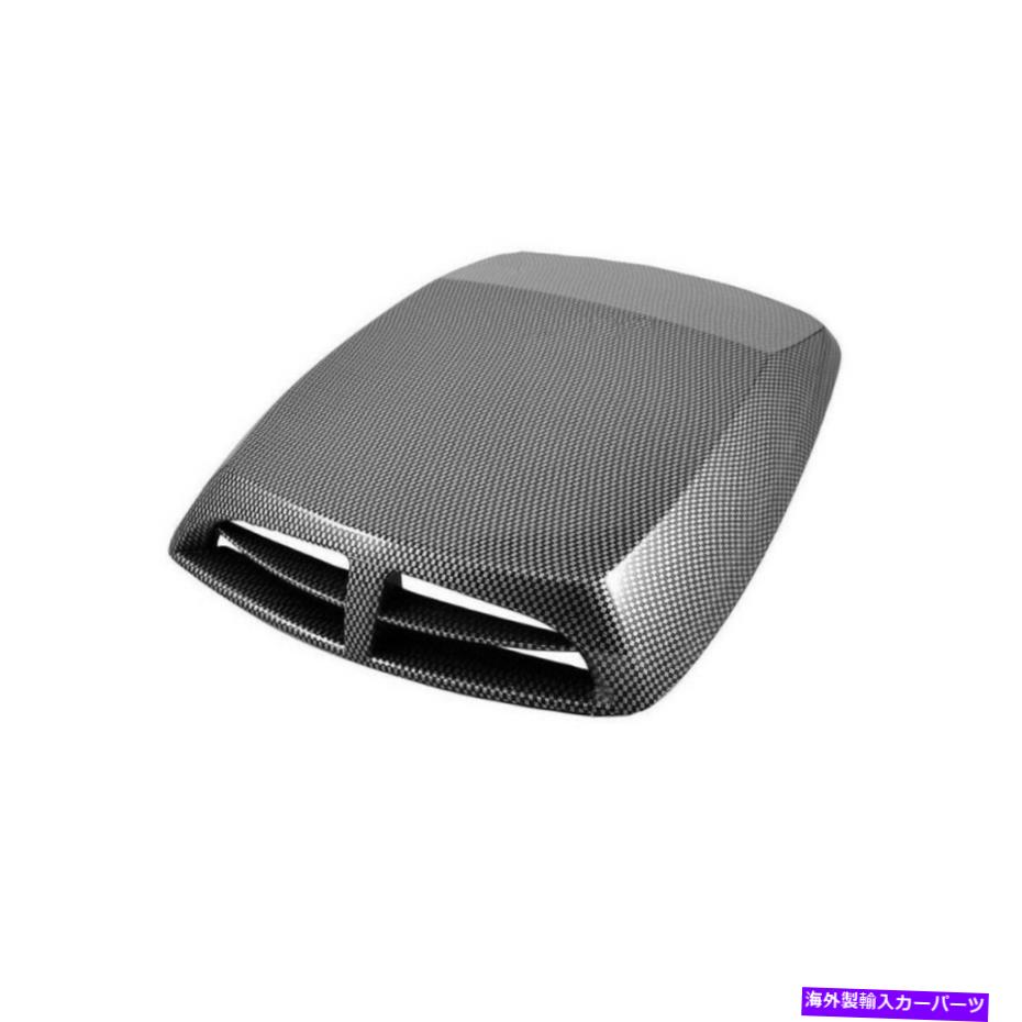 フードベントトリム ダミーカーエアフロー吸気フードスクープベントボンネットカバーカーボンファイバールック25x33cm Dummy Car Air Flow Intake Hood Scoop Vent Bonnet Cover Carbon Fibre Look 25x33CM【並行輸入品】