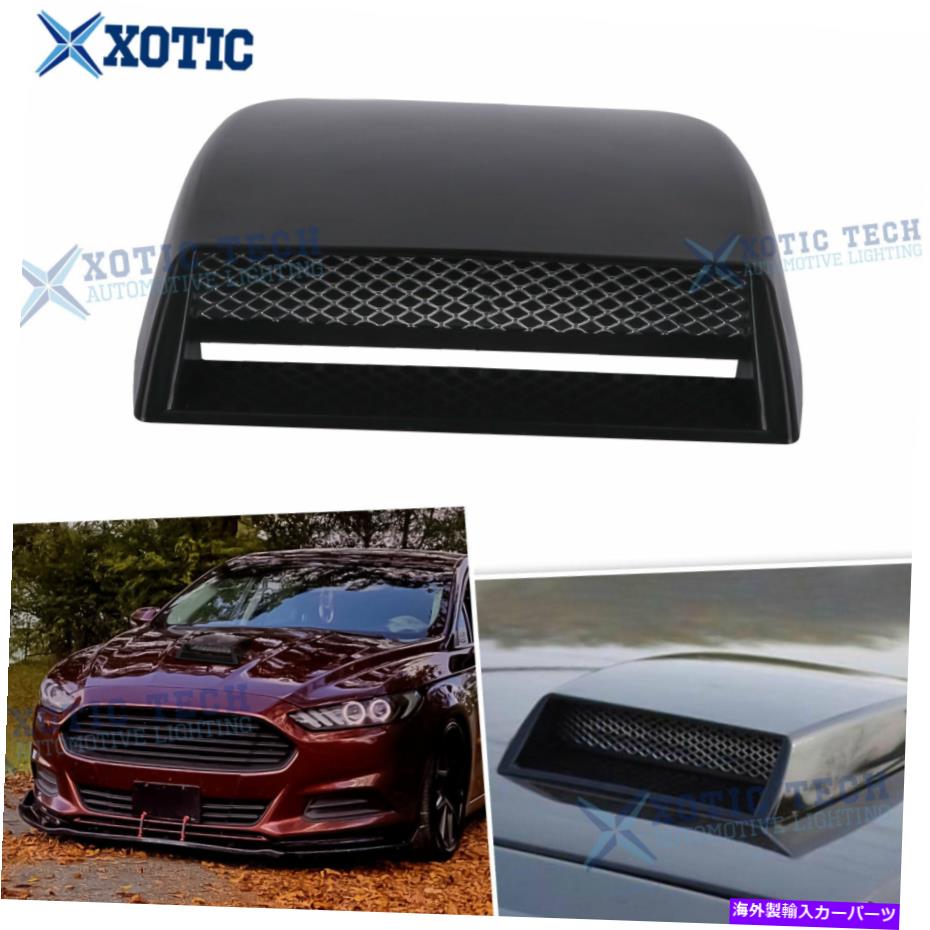 フードベントトリム グロスブラックスポーティースクープエアフローインテークフードボンネットカバーフォード2000-2021 Gloss Black Sporty Scoop Air Flow Intake Hood Bonnet Cover For Ford 2000-2021【並行輸入品】