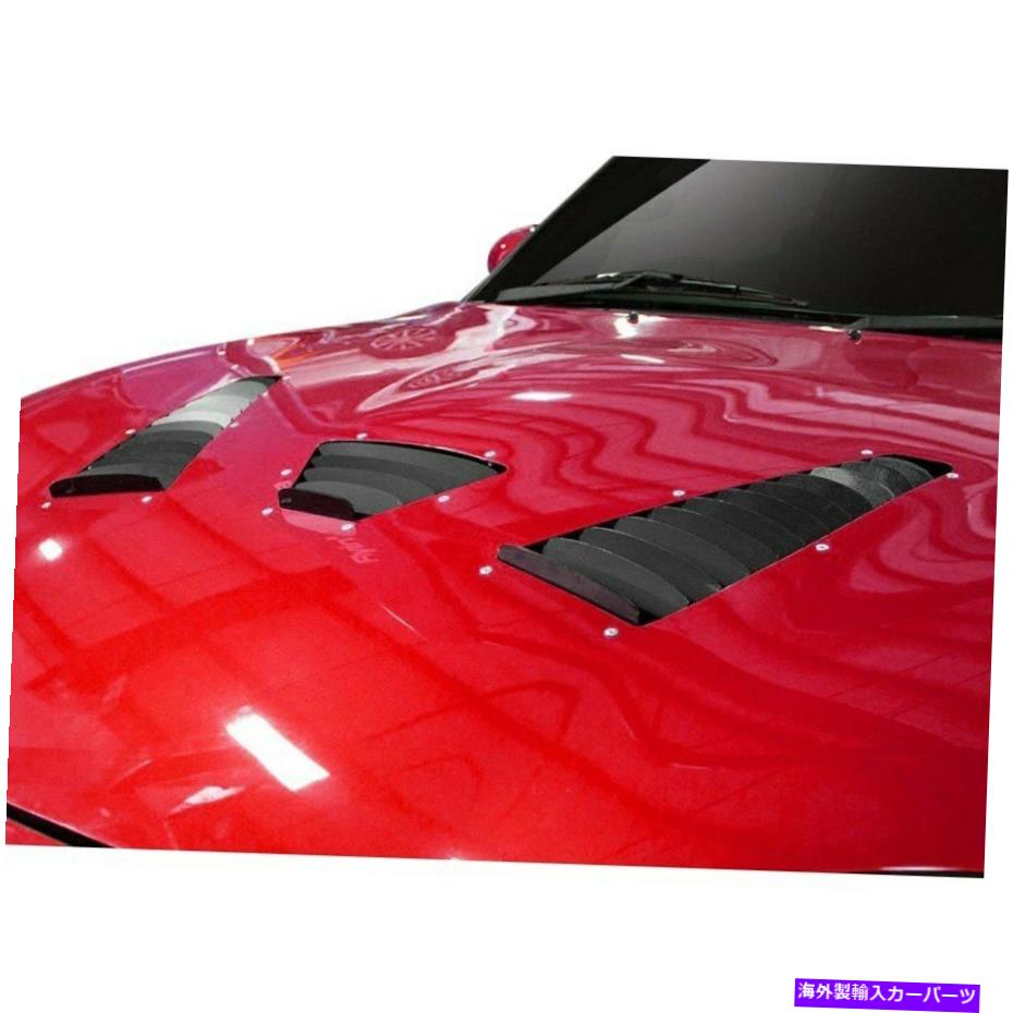 フードベントトリム Duraflex TrackStar 3スタイルのグラスフードは、塗装されていない Duraflex Trackstar 3 Style Fiberglass Hood Vents Unpainted【並行輸入品】
