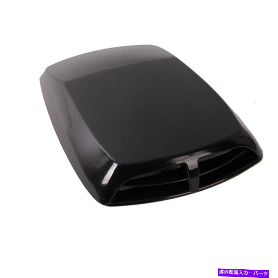 フードベントトリム 黒い腹筋の装飾的な空気流吸気フードスクープベントボンネットカバーステッカー Black ABS Car Decorative Air Flow Intake Hood Scoop Vent Bonnet Cover Sticker【並行輸入品】