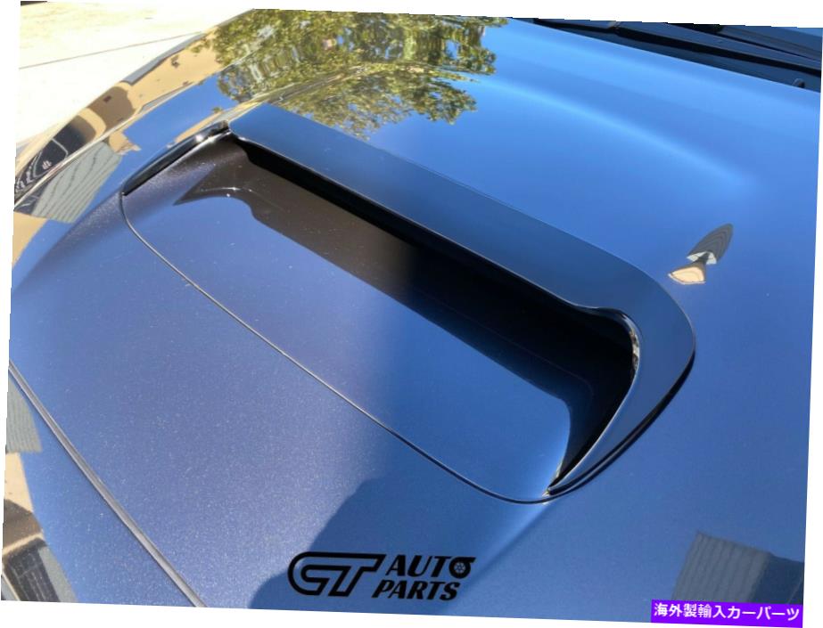フードベントトリム グロスブラックフロントボンネットスクープベントカバートリム15-21スバルWRX levorg stiのためのトリム Gloss Black Front Bonnet Scoop Vent Cover Trim For 15-21 Subaru WRX LEVORG STI【並行輸入品】
