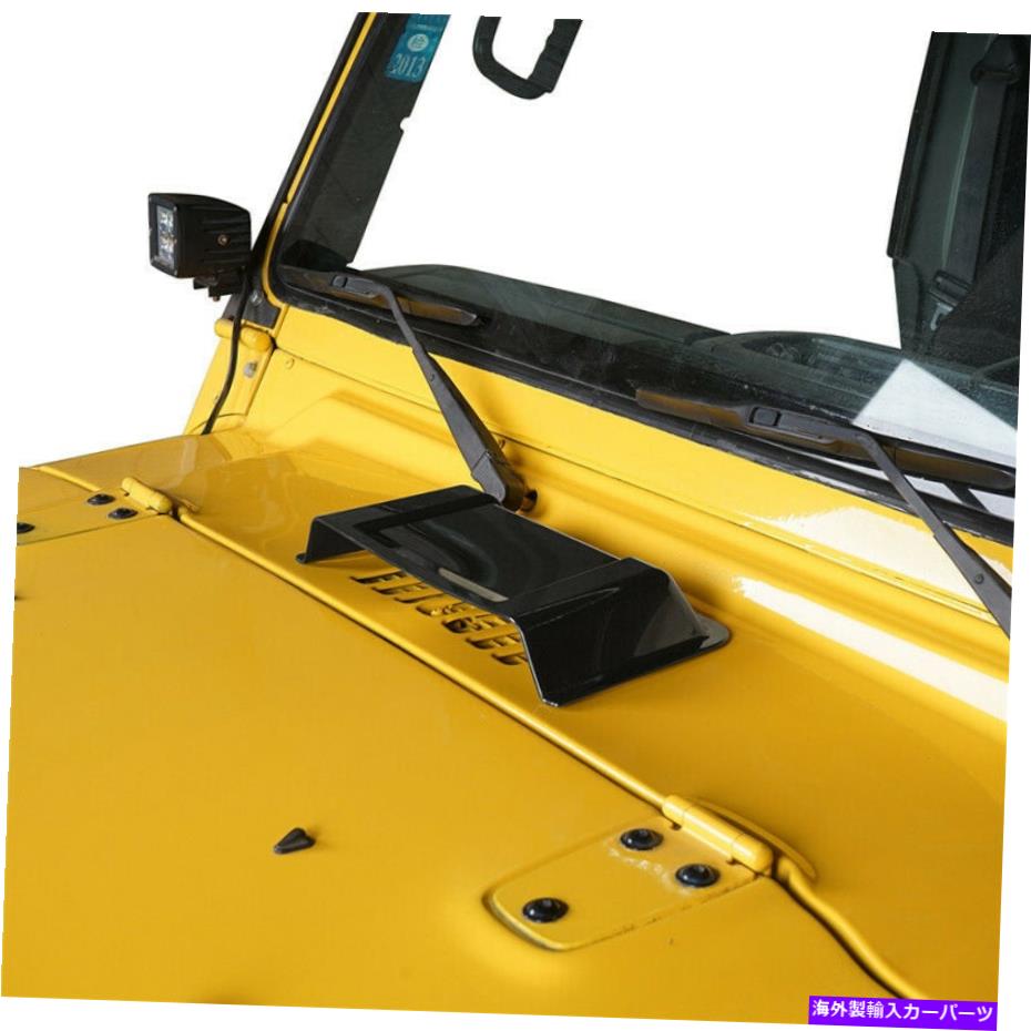 フードベントトリム ジープラングラーJK TJ 98-18の黒いABSエア吸気フードベントスクープカバートリム Black ABS Air Intake Hood Vent Scoop Cover Trim For Jeep Wrangler JK TJ 98-18【並行輸入品】
