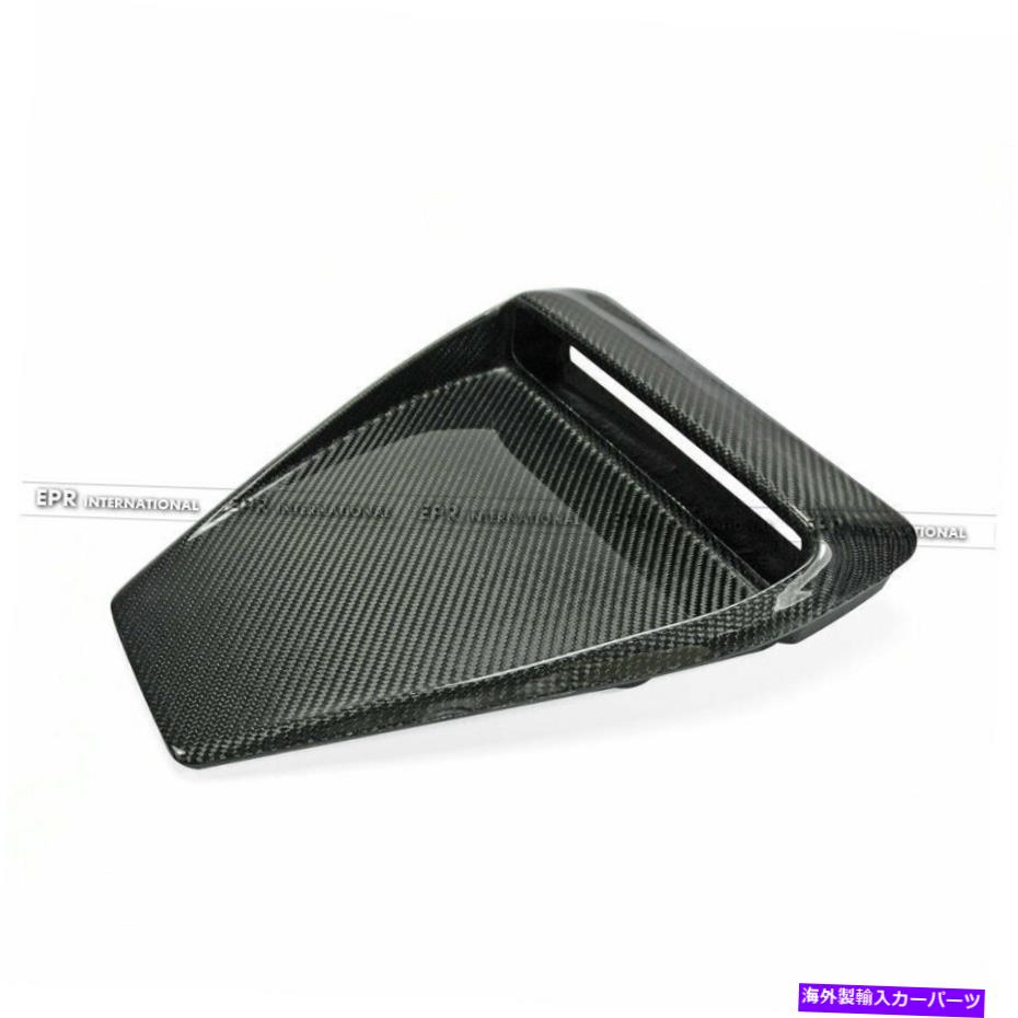 フードベントトリム Mitsubishi Evo 10 XカーボンファイバーCSスタイルフロントフードベントスクープトリムキット用 For Mitsubishi EVO 10 X Carbon Fiber CS Style Front Hood Vent Scoop Trim Kits【並行輸入品】