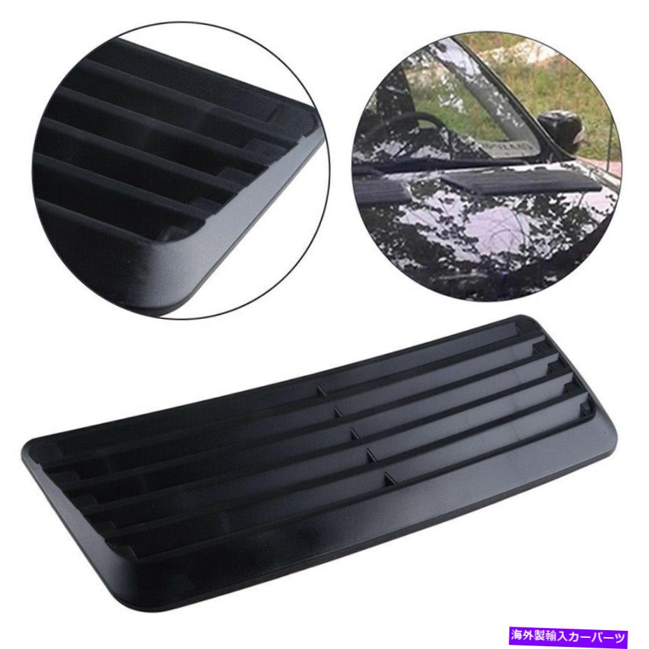 フードベントトリム ユニバーサルカーエアフロー吸気フード装飾スクープベントボンネットカバー用ブラック Black For Universal Car Air Flow Intake Hood Decorative Scoop Vent Bonnet Cover【並行輸入品】