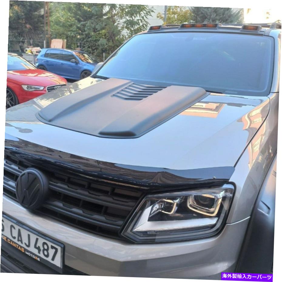 フードベントトリム フォルクスワーゲンアマロックのためのフードスクープブラックマットアブプラスチック2010-2021 Hood Scoop Black Matte ABS Plastic for Volkswagen Amarok 2010-2021【並行輸入品】