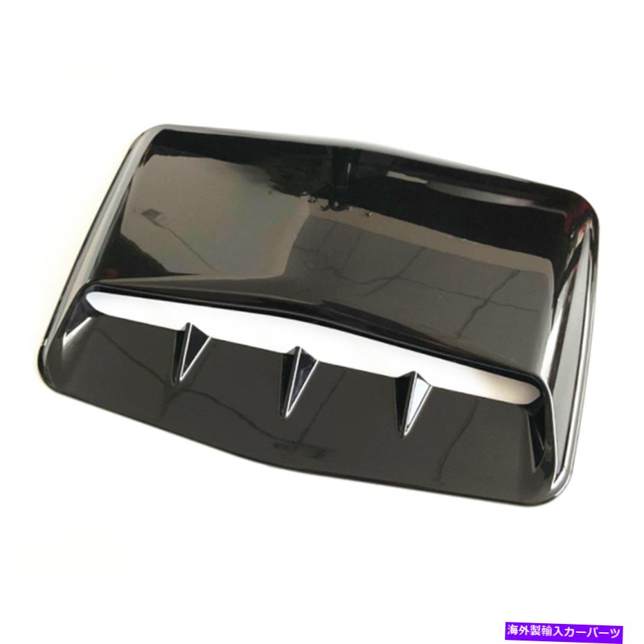 フードベントトリム カーエアフローインテークスクープボンネットフード装飾カバーABSブラックユニバーサル1PC??S Car Air Flow Intake Scoop Bonnet Hood Decorative Cover ABS Black Universal 1pcs【並行輸入品】