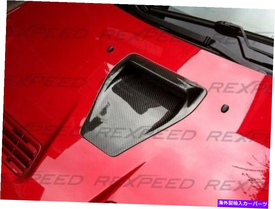フードベントトリム Mitsubishi Evo XのCWスタイルのカーボンフードスクープ REXPEED CW-Style Carbon Hood Scoop for MITSUBISHI EVO X【並行輸入品】