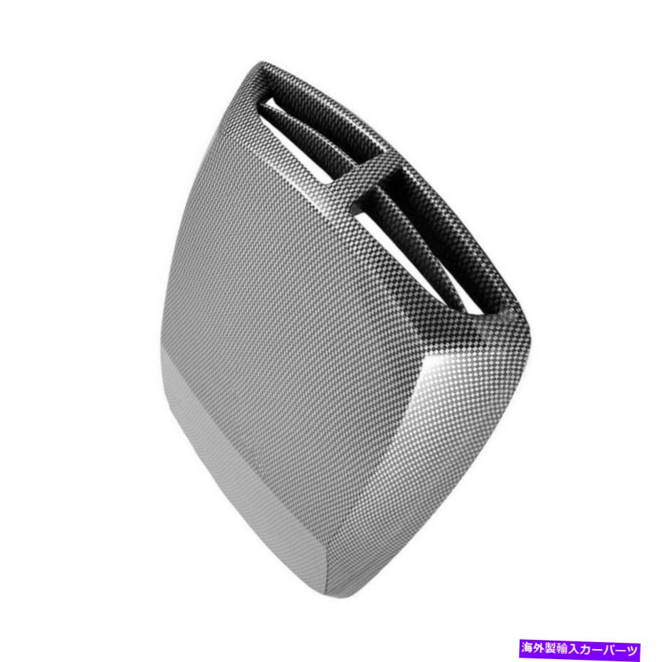 フードベントトリム カーボンファイバールックカーの装飾的なエアフローインテークフードスクープベントボンネットカバー Carbon Fibre Look Car Decorative Air Flow Intake Hood Scoop Vent Bonnet Cover【並行輸入品】