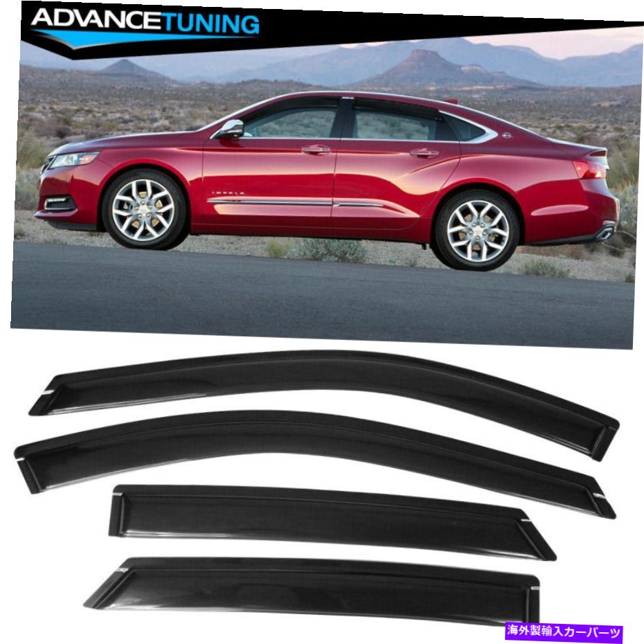 ウィンドウルーバー 14-20シボレーインパラアクリルウィンドウバイザー4PCに適合します Fits 14-20 Chevy Impala Acrylic Window Visors 4Pc【並行輸入品】