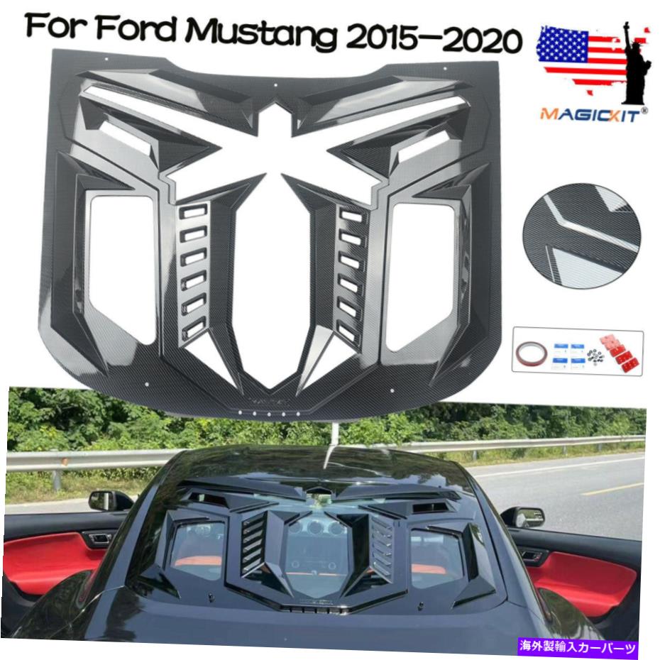 ウィンドウルーバー カーボンカラーウィンドウルーバーサンシェードカバーフォードマスタングブラックマンバのベント In Carbon Color Window Louver Sun Shade Cover Vent For Ford Mustang Black Manba【並行輸入品】