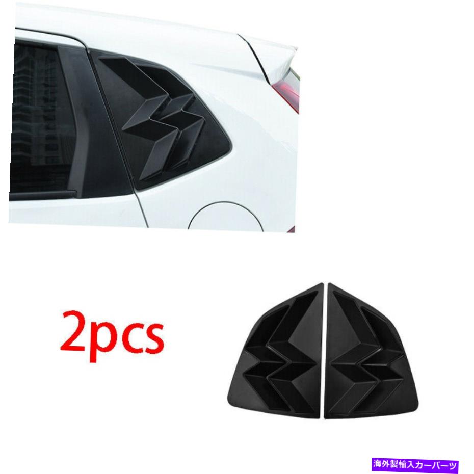 ウィンドウルーバー 2014-2020のホンダフィットジャズマットブラックサイドベントウィンドウスクープルーバートリム2x For 2014-2020 Honda Fit Jazz Matte black Side Vent Window Scoop Louver trim 2X【並行輸入品】