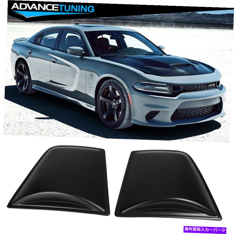 ウィンドウルーバー フィット11-22ダッジチャージャーV4スタイル窓スクープサイドルーバーカバーマットブラックpp Fits 11-22 Dodge Charger V4 Style Window Scoop Side Louver Cover Matte Black PP【並行輸入品】