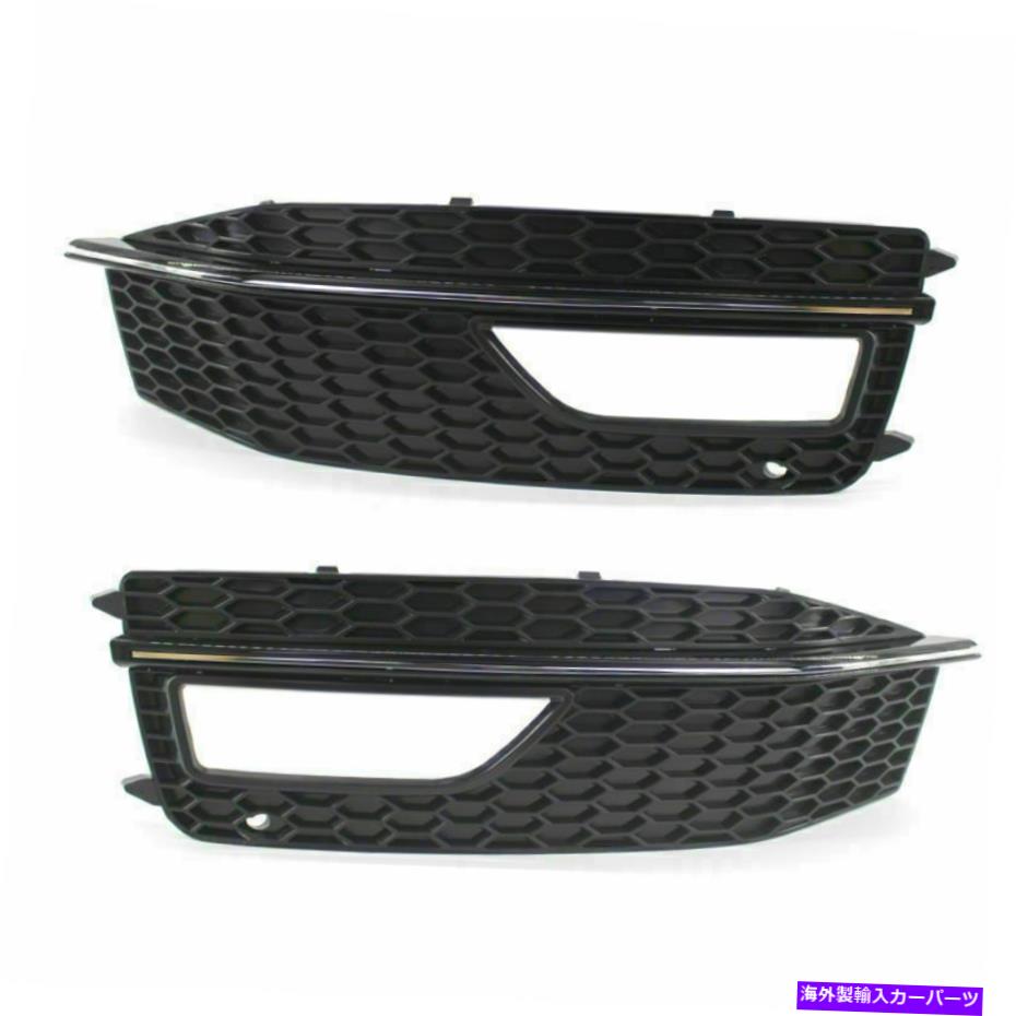 フォグライト アウディA4 S4 B8 2013-2015 S-Line US Stockのブラックフロントバンパーフォグライトグリル Black Front Bumper Fog Light Grill For Audi A4 S4 B8 2013-2015 S-Line US Stock【並行輸入品】