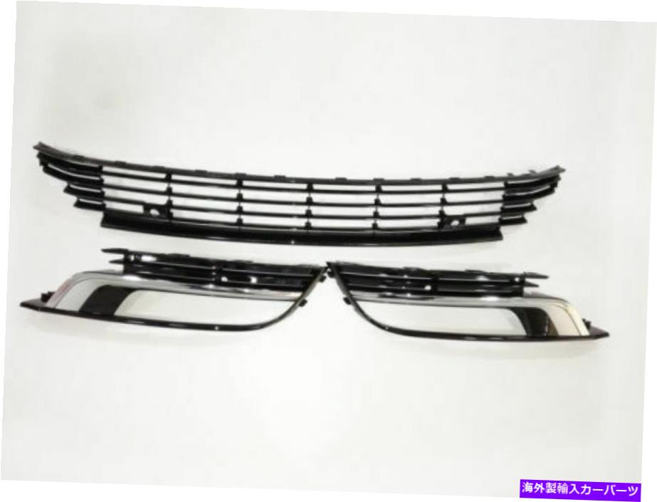 フォグライト フロントバンパー下部センターグリルフォグライトグリルカバーVW CC 2013 2014-2016のカバー Front Bumper Lower Center Grill Fog light Grille cover For VW CC 2013 2014-2016【並行輸入品】