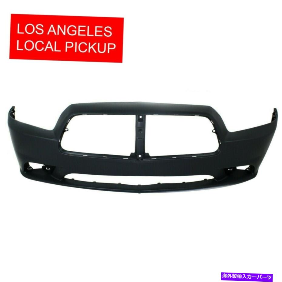 フォグライト 2011-2014 Dodge Charger Pursuit R/T SE SXT LAのプライミングフロントバンパーカバー Primed Front Bumper Cover for 2011-2014 Dodge Charger Pursuit R/T SE SXT LA【並行輸入品】