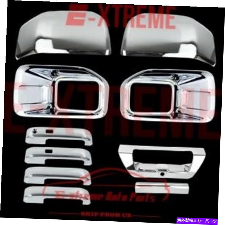 フォグライト 15-16 Ford F150 Chrome Cover Foglight2ミラー4ドアハンドル1テールゲート +カム 15-16 FORD F150 Chrome Cover Fog Light 2 Mirrors 4 Door Handles 1 Tailgate +Cam【並行輸入品】