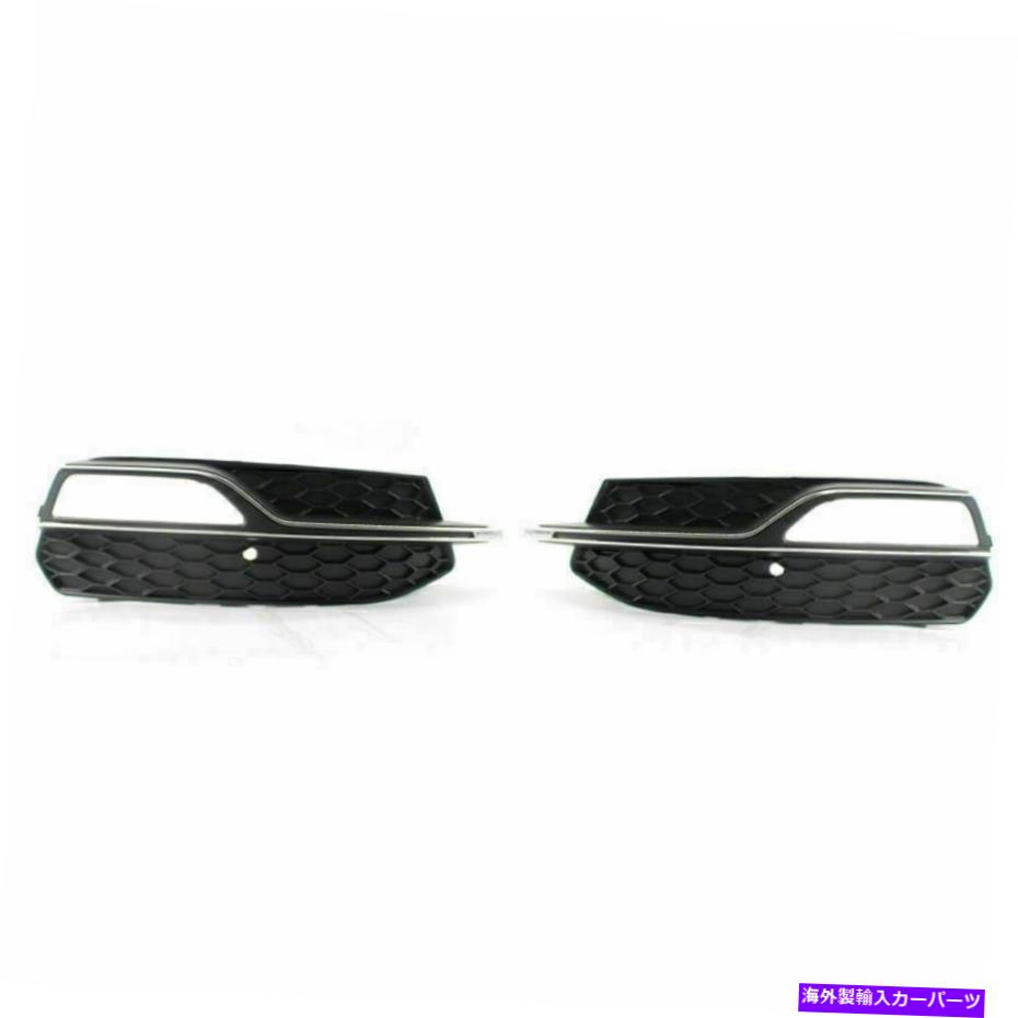 フォグライト 下部バンパーハニカムフォグライトグリルグリルトリムアウディA3 SラインS3 13-16 Lower Bumper Honeycomb Fog Light Grill Grille Trim For AUDI A3 S line S3 13-16【並行輸入品】