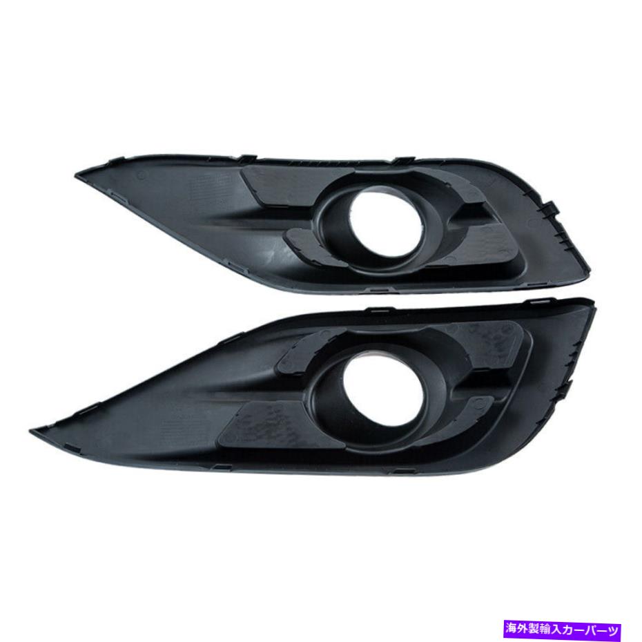 フォグライト 2 xマットブラックフロントバンパーフォグライトランプカバーホンダCR-V 2012-2014 2 x Matte Black Front Bumper Fog Light Lamp Cover ABS For Honda CR-V 2012-2014【並行輸入品】