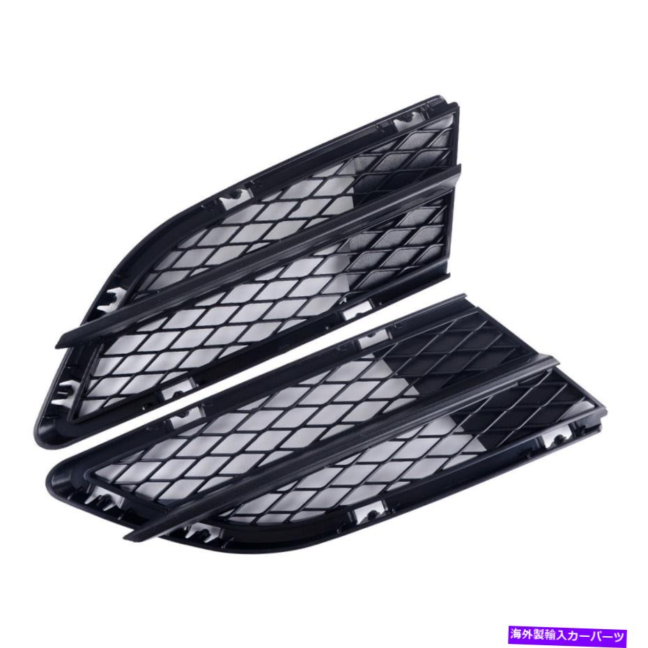 フォグライト 1ペアフロントバンパー低フォグライトグリルメッシュグリルBMW E90 E91 2008-12にフィット 1Pair Front Bumper Lower Fog Light Grille Mesh Grill Fit For BMW E90 E91 2008-12【並行輸入品】