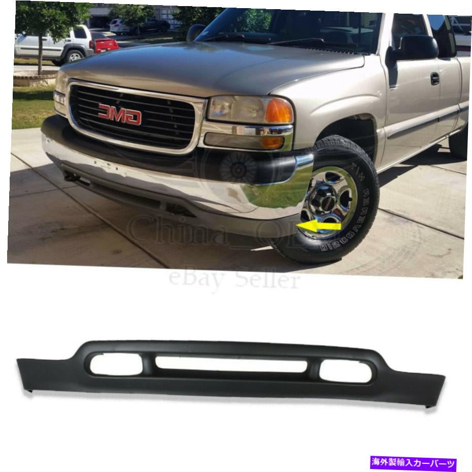 フォグライト 99-02 GMC Sierra 1500 01-02 Sierra 2500 HD低バランスのフロントエアデフレクター Front Air Deflector For 99-02 GMC Sierra 1500 01-02 Sierra 2500 HD Lower Valance【並行輸入品】