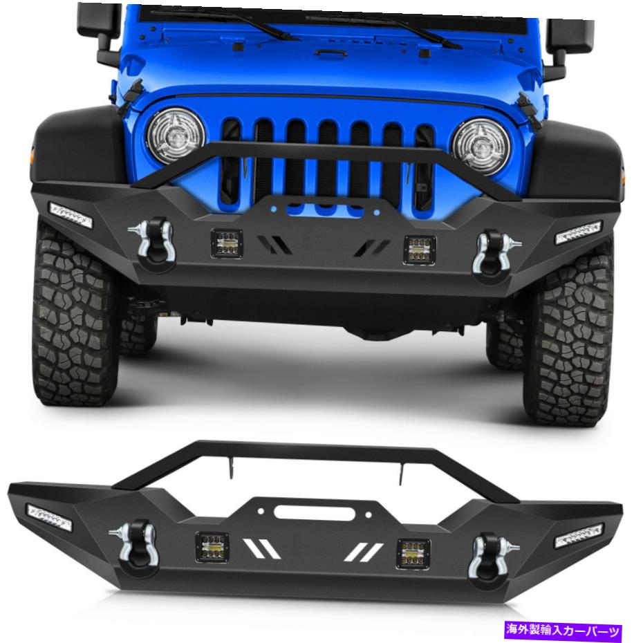 【楽天市場】フォグライト ECCPPパウダーコートフロントバンパーコンボ20072018のLEDライト付きジープラングラーJK ECCPP