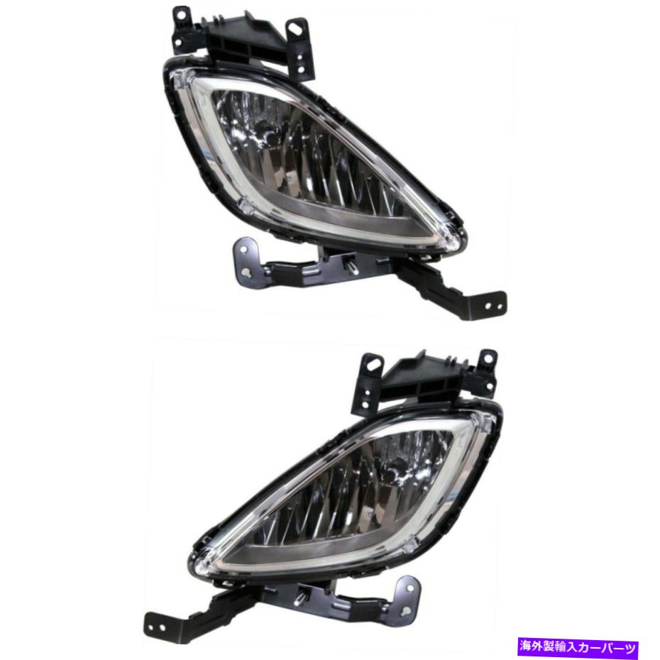フォグライト 2011 - 13年の2つのクリアレンズフォグライトのセットヒュンダイElantra LH＆RH USAビルドCAPA Set of 2 Clear Lens Fog Light For 2011-13 Hyundai Elantra LH & RH USA Built CAPA【並行輸入品】